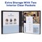 Avery Show-Off Standard View 3 Ring Binder, 1" Round Rings, 175-Sheet Capacity, 1.4 Inch Wide Spine, Color Will Vary (Black, Light Blue, Navy Blue, or Red), Ideal for Lightweight Organization and Occasional Referencing (12789)